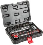 Набір інструментів Top Tools, набір торцевих головок 1/4", 3/8", 20шт