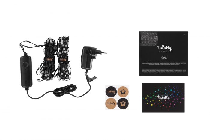 Гірлянда Smart LED Twinkly Dots Lights RGB 200 IP44 10м кабель прозорий