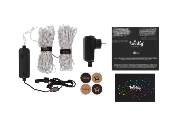Гірлянда Smart LED Twinkly Dots Lights RGB 400 IP44 20м кабель прозорий