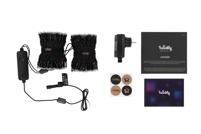 Гірлянда Smart LED Twinkly Strings RGBW 600 IP44 48м кабель чорний