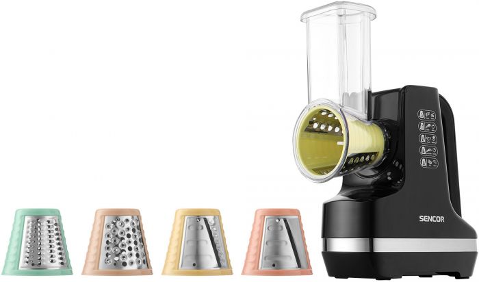 Мультирізка Sencor стаціонарна, 150Вт, 5 насадок, чорний