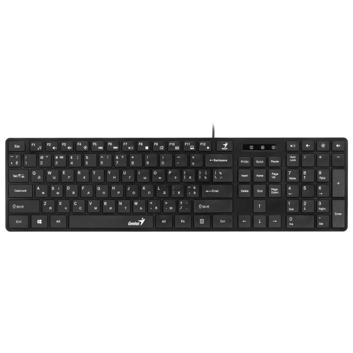 Комплект клавіатура та миша Genius SlimStar C-126, EN/UKR/RU, чорний