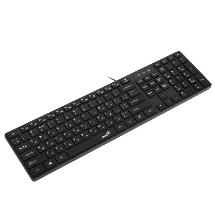 Комплект клавіатура та миша Genius SlimStar C-126, EN/UKR/RU, чорний