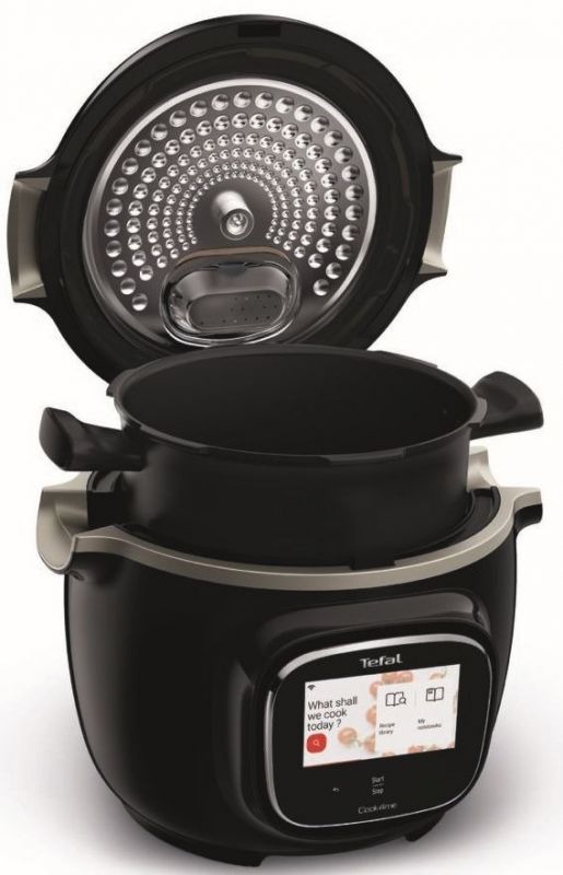 Мультиварка-скороварка Tefal Cook4me Touch, 1600Вт, чаша-6л, сенсорне керув., 13 програм, метал/пластик, чорний