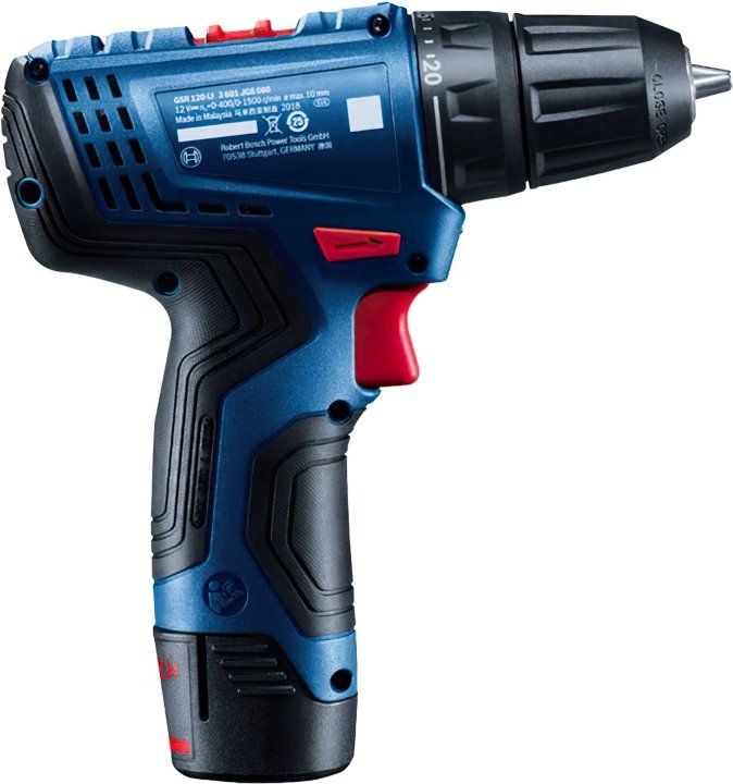 Шурупокрут-дриль акумуляторний Bosch GSR 120-LI 12В 2х2А·год 14·30Нм 0-400·0-1500об·хв 2.5кг