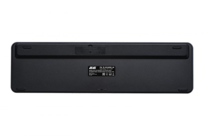 Клавіатура мембранна 2E KS240 110key, WL/BT, EN/UK, сіро-чорний