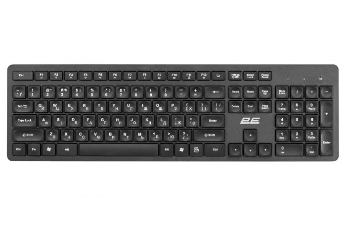 Комплект клавіатура та миша 2E MK420 WL, EN/UK, чорний