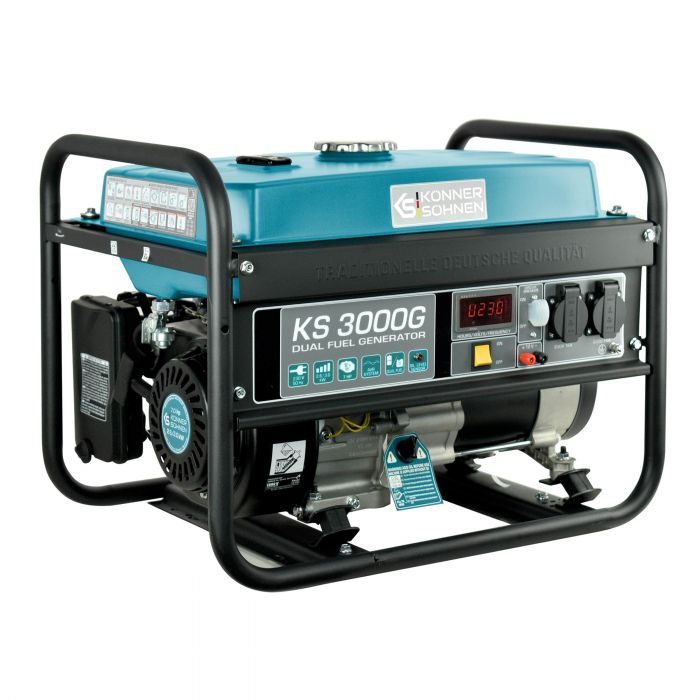 Генератор газобензиновий Konner&Sohnen KS 3000G, 230В, 3.0кВт, ручний запуск, 45.4кг