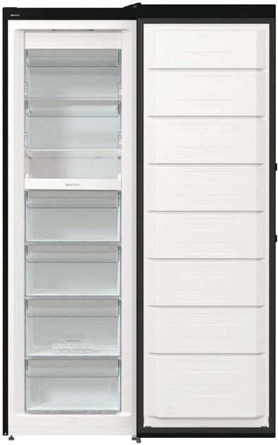 Морозильна камера Gorenje, 185.5x59.5х66.3, 280л, 1дв., A++, NF, диспл зовн., інвертор, чорний