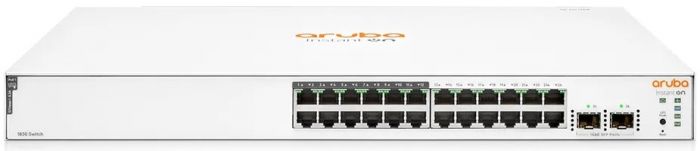 Комутатор HPE Aruba Instant On 1830 24xGE, PoE Class 4 195W (ports 1-12), 2xSFP ports, LT Warranty