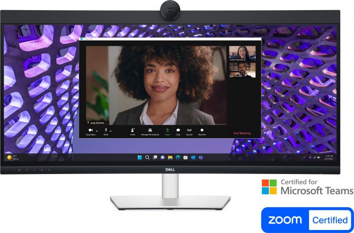 Монітор DELL 34" P3424WEB HDMI, DP, USB-C, RJ-45, MM, IPS, 3440x1440, 21:9, sRGB 99%, CURVED, HAS, Cam