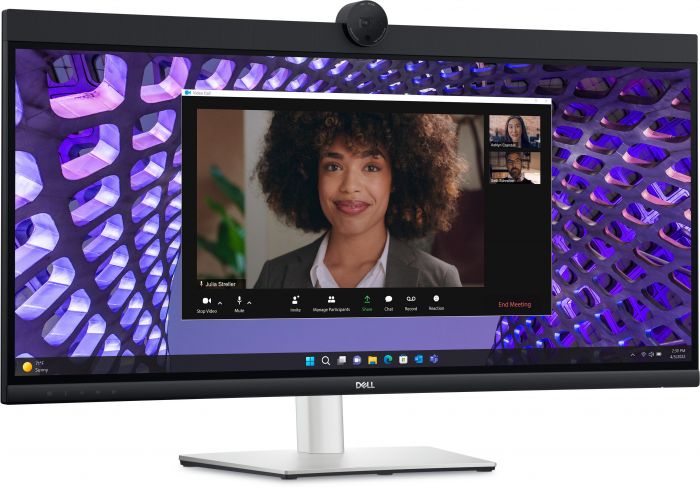 Монітор DELL 34" P3424WEB HDMI, DP, USB-C, RJ-45, MM, IPS, 3440x1440, 21:9, sRGB 99%, CURVED, HAS, Cam