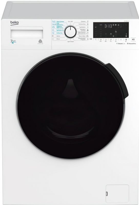 Прально-сушильна машина Beko фронтальна, 7(4)кг, 1200, B, 45см, дисплей, білий