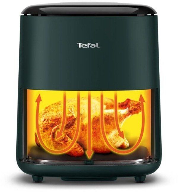 Мультипіч Tefal Easy Fry Max, 1500Вт, чаша-5л, сенсорне керув., 10 програм, пластик, темно-зелений