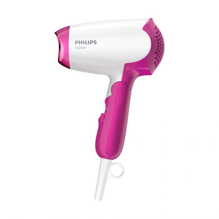 Фен Philips DryCare Essential дорожній, 1400Вт, 2 режими, хол. обдув, рожевий