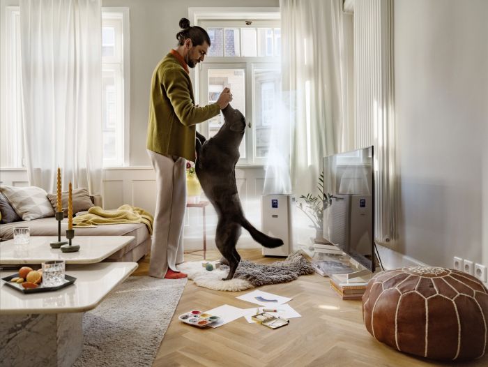 Очищувач повітря Karcher AF 50, 50м2, 520м3/год, дисплей, 2 HEPA фільтри, 4 режими,  інд. забр-ння, білий