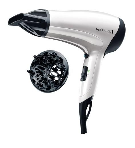 Фен Remington Power Volume 2000, 2000Вт, 3 режими, дифузор,турмалінова іоніз-я, хол. обдув, білий
