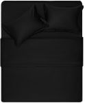 Простирадло на резинці Ardesto Mix&Match Premium, 160х200+30см, 100% бавовна, сатин, чорний