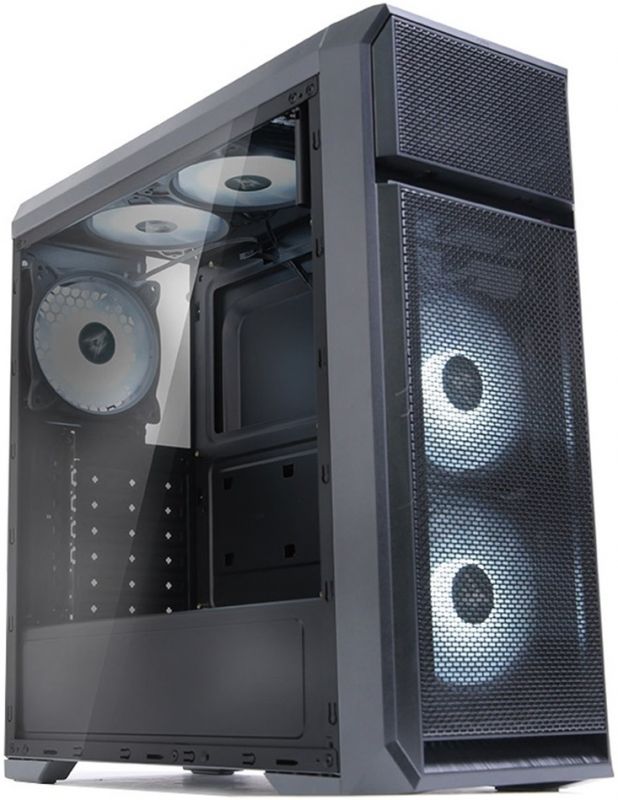 Корпус Zalman N5 OF без БЖ, 1xUSB3.0, 2xUSB2.0, 3x120мм white LED, VGA 365мм, LCS ready, Acrylic Side Panel, ATX, чорний