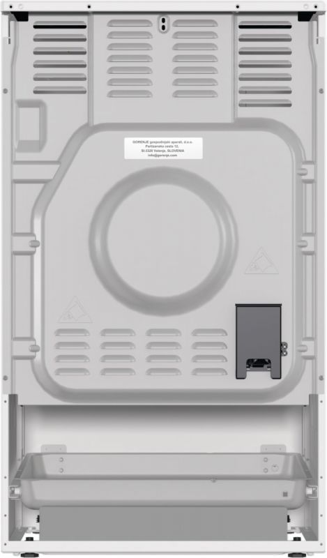 Плита Gorenje електрична склокерамічна, 70л, 60x60см, дисплей, приготування з паром, програматор, білий