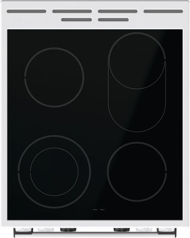 Плита Gorenje електрична склокерамічна, 70л, 60x60см, дисплей, приготування з паром, програматор, білий