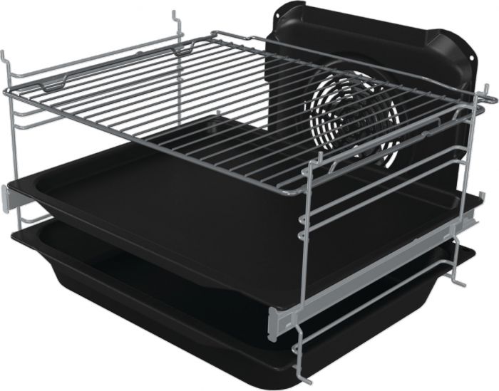 Плита Gorenje електрична склокерамічна, 70л, 60x60см, дисплей, приготування з паром, програматор, білий
