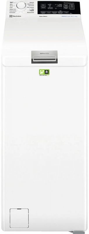 Пральна машина Electrolux вертикальна, 6кг, 1300, A+++, 60см, дисплей, пара, інвертор, білий