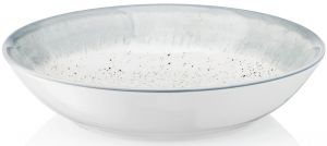 Тарілка супова Ardesto Siena, 20см, порцеляна, біло-сірий