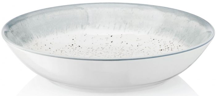 Тарілка супова Ardesto Siena, 20см, порцеляна, біло-сірий