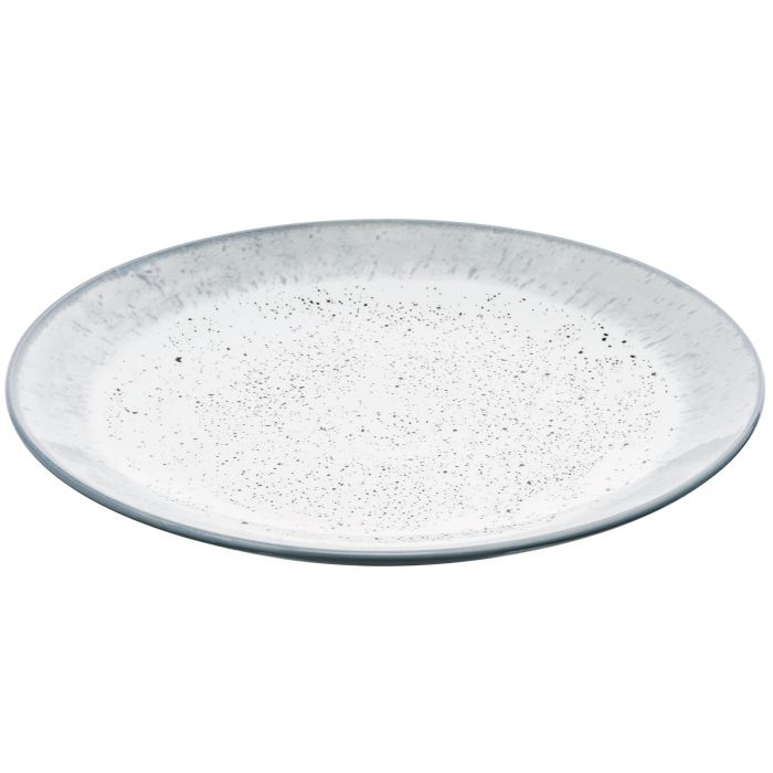 Тарілка обідня ARDESTO Siena, 27см, порцеляна, біло-сірий