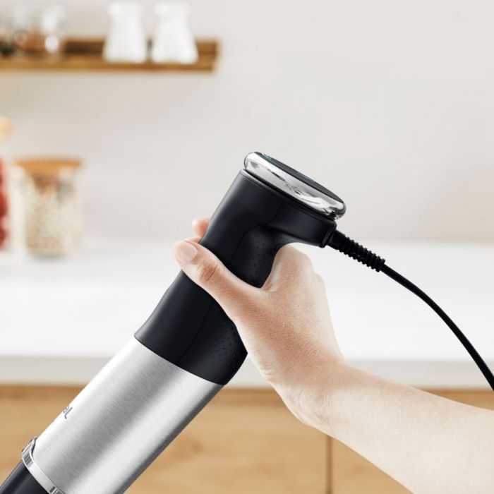 Блендер Tefal заглибний Quickchef+ 1000Вт, 3в1, чаша-800мл, чопер-500мл, турборежим, сріблясто-чорний