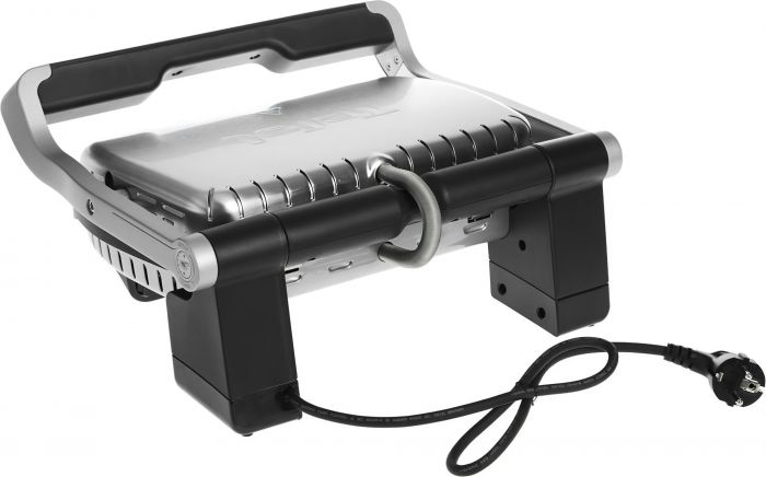 Гриль Tefal притискний OptiGrill+ Initial 2000Вт, темп. режимів-5, знімні пластини, метал