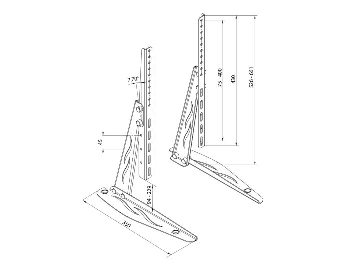 Підставка настільна KSL SF-01 з кутом нахилу 40-86"
