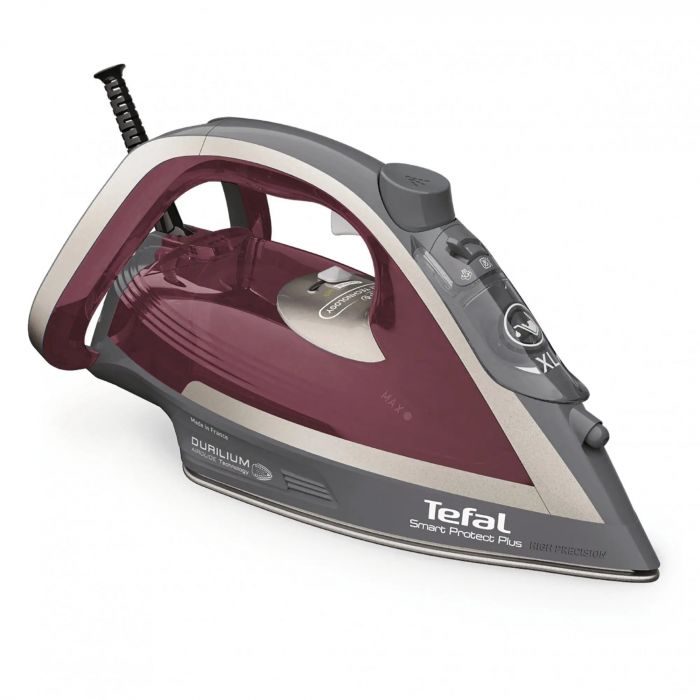 Праска Tefal Smart Protect Plus, 2800Вт, 270мл, паровий удар -260гр, постійна пара - 40гр, керам. підошва, сіро-бордовий