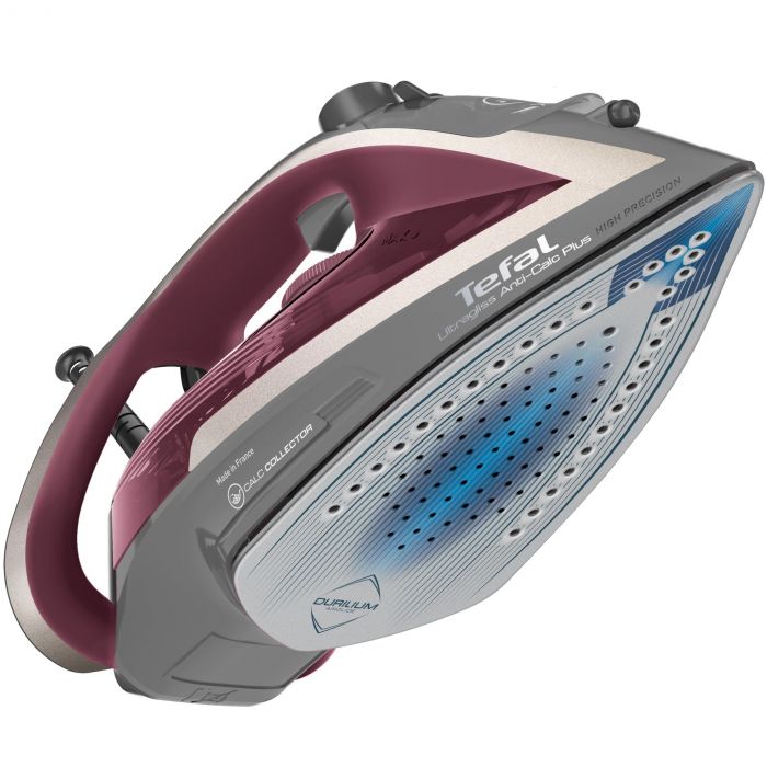 Праска Tefal Ultragliss Plus, 2800Вт, 270мл, паровий удар -260гр, постійна пара - 50гр, керам. підошва, бордово-сірий