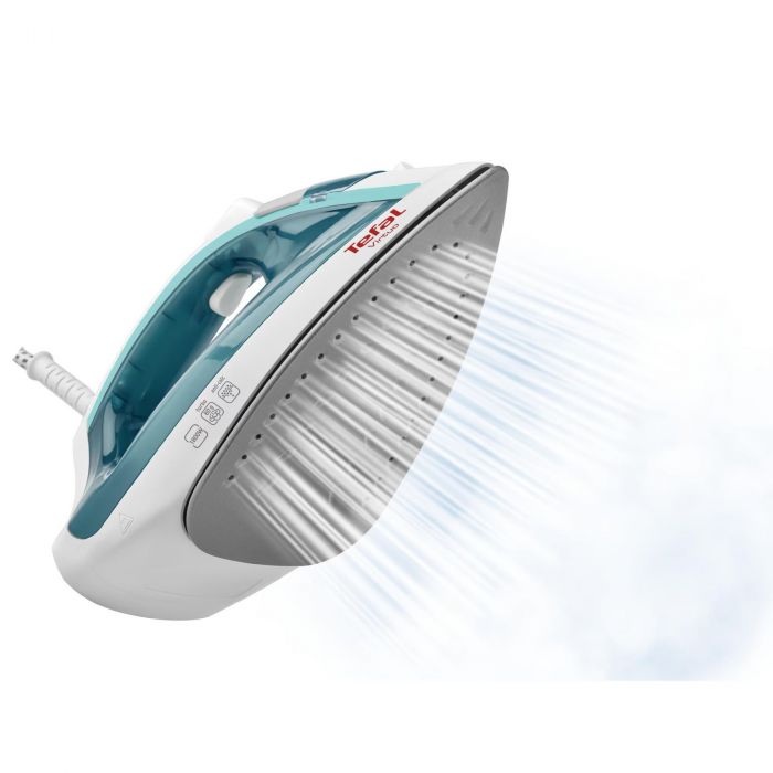 Праска Tefal Virtuo, 1800Вт, 200мл, паровий удар -80гр, постійна пара - 24гр, керам. підошва, біло-бірюзовий