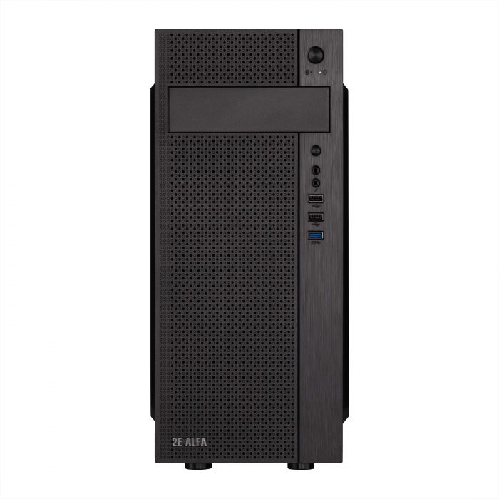 Корпус 2E Alfa E185-400 з БЖ 2E ATX400W, 1xUSB3.0, 2xUSB2.0, VGA 310мм, ATX, чорний