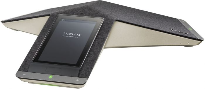 SIP-конференц телефон Poly Trio C60, 3 x Omni Mic, радіус дії 6,1 м, RJ45, USB-A, Micro USB, Bluetooth 4.2, WiFi, PoE, сертифікат Microsoft Teams, сірий
