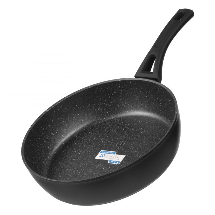 Сковорода глибока з кришкою ARDESTO Gemini Livorno, 28см, алюміній, чорний