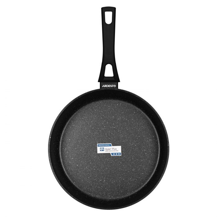 Сковорода глибока з кришкою ARDESTO Gemini Livorno, 28см, алюміній, чорний