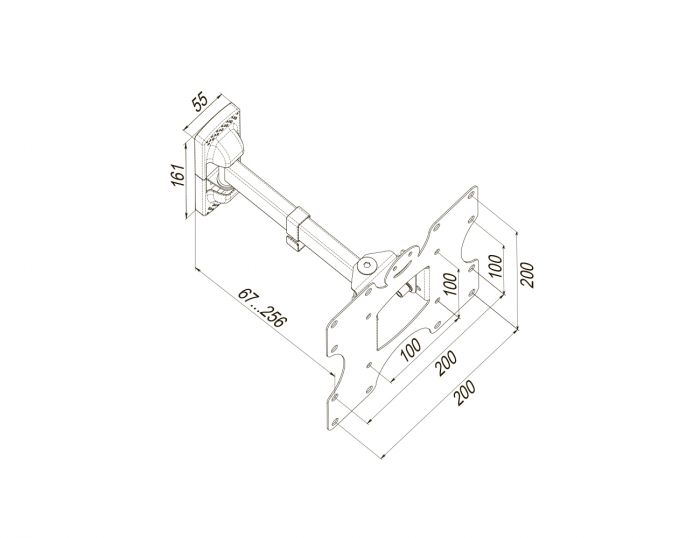Кріплення ТВ поворотне KSL WMO-4023T 19-43"
