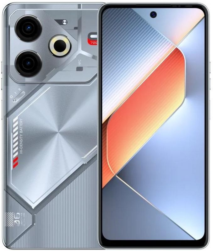 Смартфон TECNO POVA 6 NEO (LI6) 6.78" 8/256ГБ, 2SIM, 7000мА•год, Starry Silver