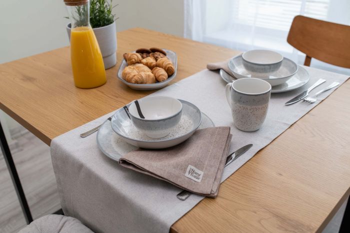 Тарілка обідня ARDESTO Siena, 27см, порцеляна, біло-сірий