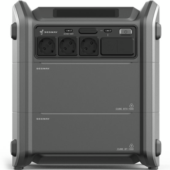 Портативна електростанція Segway CUBE 2000, 2584 Вт заг (R-Drive 4400 Вт), 2048 Вт/год, IPX3, BT, розширення ємності, швидка зарядка