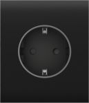 Центральна панель для вбудованої розетки Ajax CenterCover for Outlet Basic, чорний