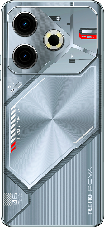 Смартфон TECNO POVA 6 NEO (LI6) 6.78" 8/256ГБ, 2SIM, 7000мА•год, Starry Silver