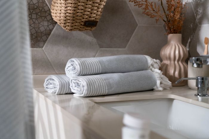 Рушник Ardesto SPA 90х170см, 100% бавовна, сірий