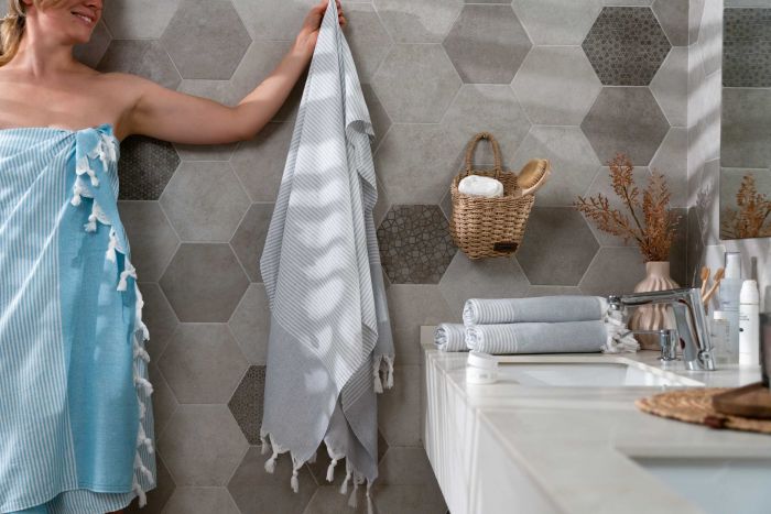 Рушник Ardesto SPA 90х170см, 100% бавовна, сірий