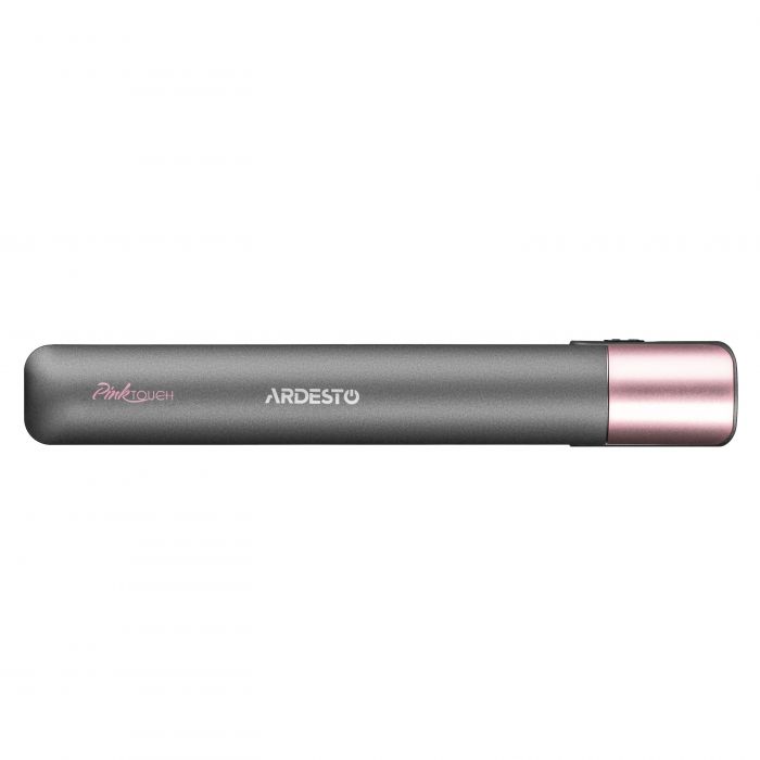 Випрямляч Ardesto Pink Touch, 50Вт, 160-200C, акумуляторний, кераміка, USB-C > USB-A, сірий+рожевий