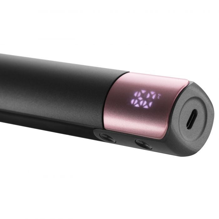 Випрямляч Ardesto Pink Touch, 50Вт, 160-200C, акумуляторний, кераміка, USB-C > USB-A, сірий+рожевий